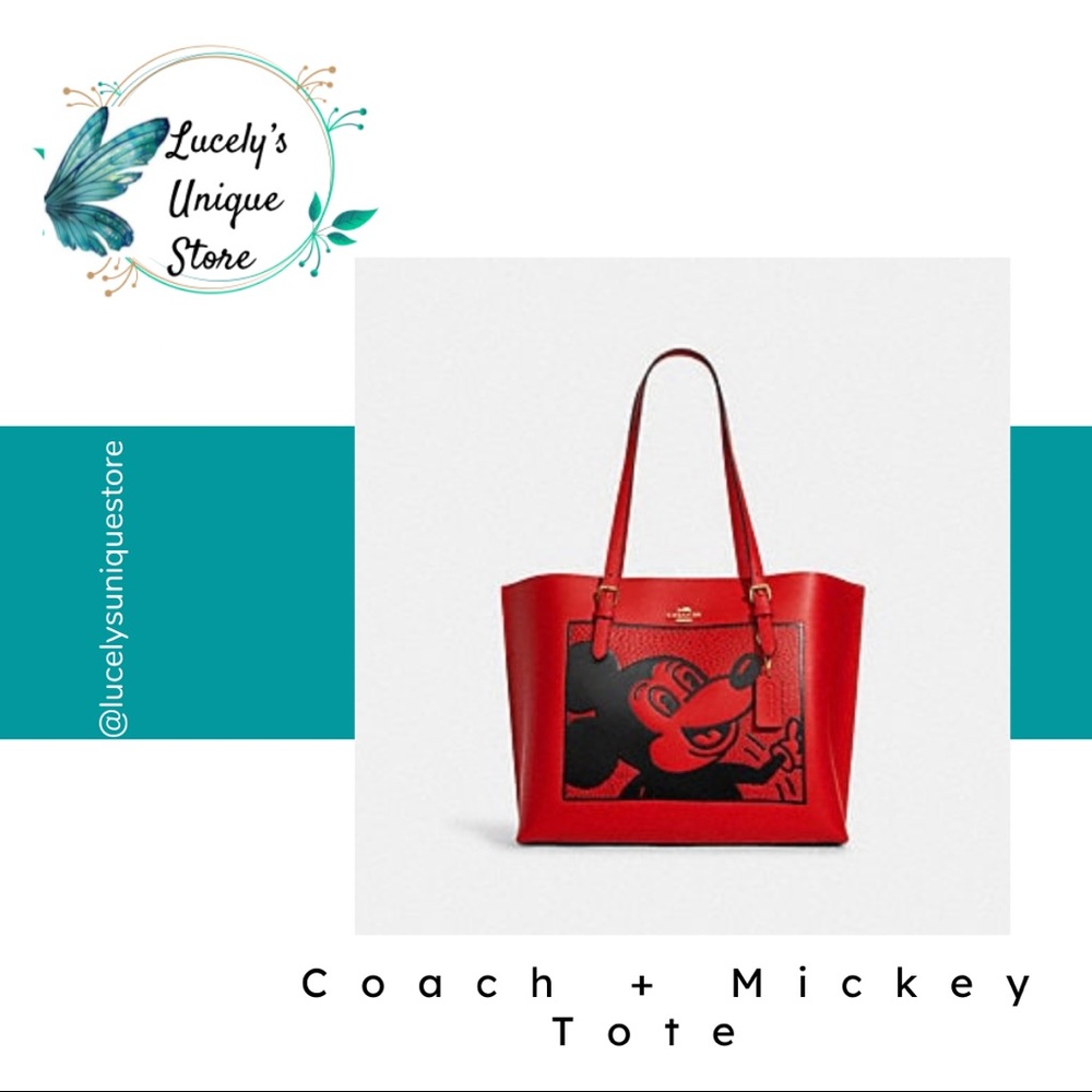 NWT Coach + Mickey Mouse Tote